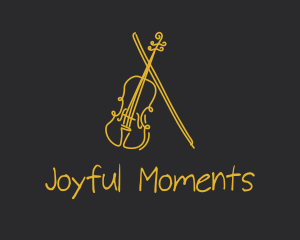 Golden Violin Cello logo design