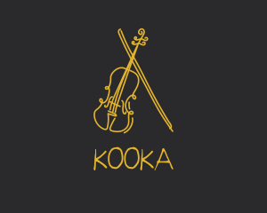 Golden Violin Cello logo design