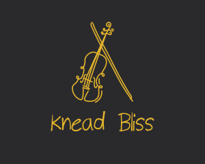 Golden Violin Cello logo design