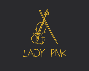 Golden Violin Cello logo design