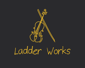 Golden Violin Cello logo design