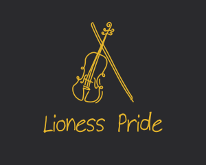 Golden Violin Cello logo design