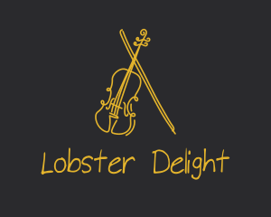 Golden Violin Cello logo design