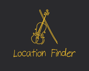 Golden Violin Cello logo design