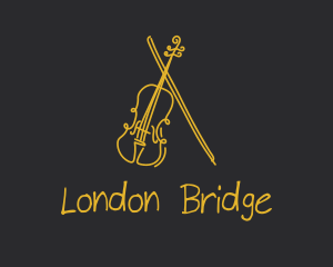 Golden Violin Cello logo design