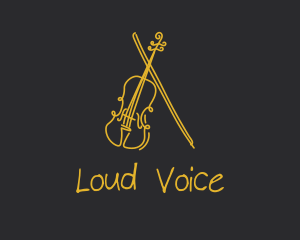 Golden Violin Cello logo design