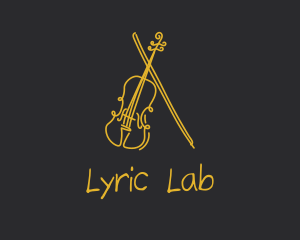 Golden Violin Cello logo design