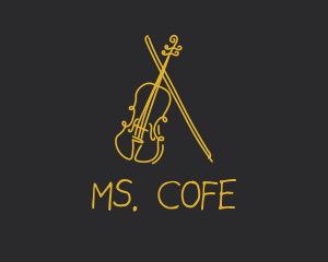 Golden Violin Cello logo design