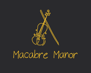 Golden Violin Cello logo design