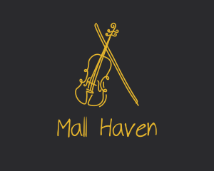 Golden Violin Cello logo design