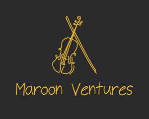 Golden Violin Cello logo design