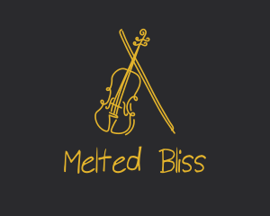 Golden Violin Cello logo design