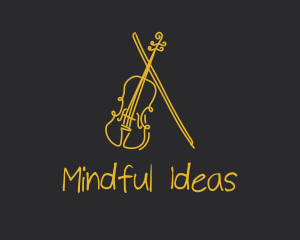 Golden Violin Cello logo design