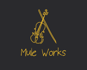 Golden Violin Cello logo design