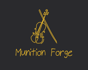 Golden Violin Cello logo design