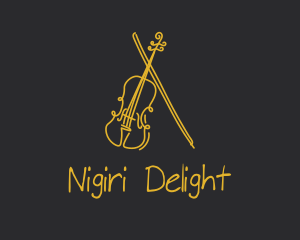 Golden Violin Cello logo design