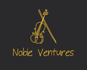 Golden Violin Cello logo design