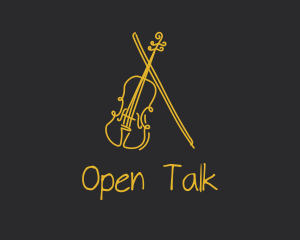 Golden Violin Cello logo design