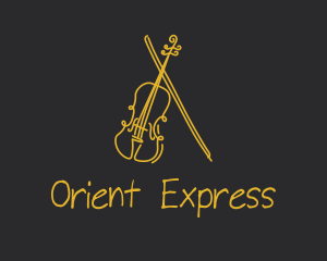 Golden Violin Cello logo design