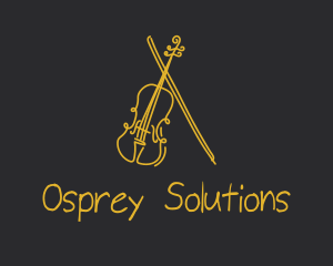 Golden Violin Cello logo design