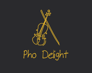 Golden Violin Cello logo design