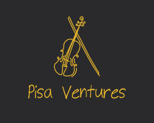 Golden Violin Cello logo design