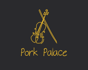 Golden Violin Cello logo design