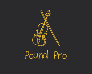 Golden Violin Cello logo design