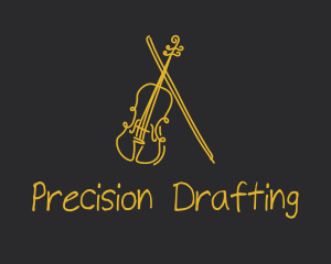 Golden Violin Cello logo design