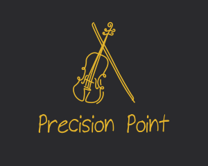 Golden Violin Cello logo design