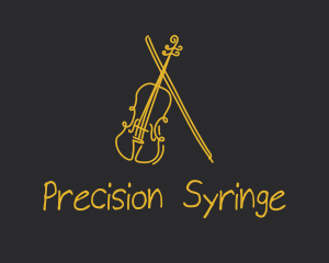 Golden Violin Cello logo design