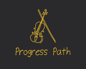 Golden Violin Cello logo design