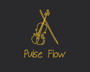 Golden Violin Cello logo design