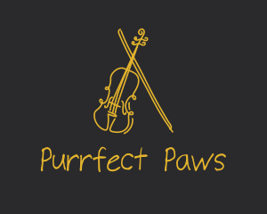 Golden Violin Cello logo design