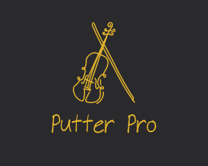 Golden Violin Cello logo design