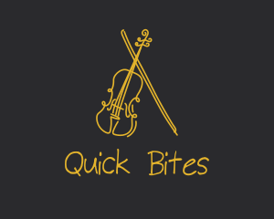 Golden Violin Cello logo design