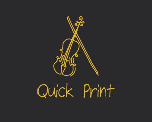 Golden Violin Cello logo design