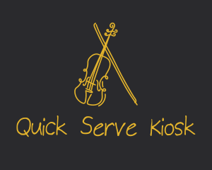 Golden Violin Cello logo design