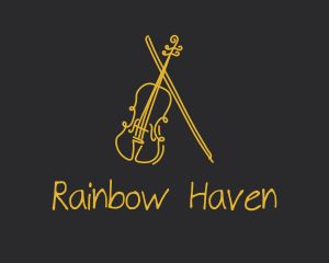 Golden Violin Cello logo design