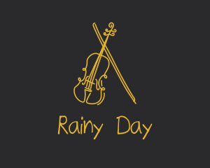 Golden Violin Cello logo design