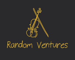 Golden Violin Cello logo design