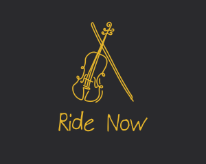 Golden Violin Cello logo design