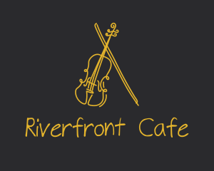 Golden Violin Cello logo design