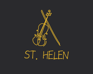 Golden Violin Cello logo design