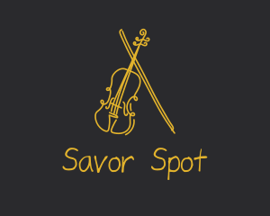 Golden Violin Cello logo design