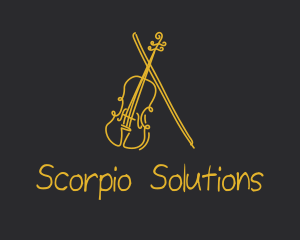 Golden Violin Cello logo design