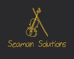 Golden Violin Cello logo design