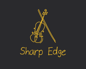 Golden Violin Cello logo design