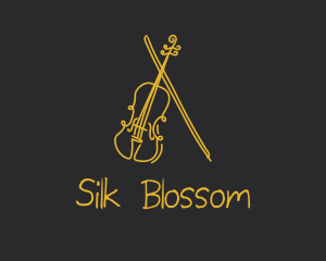 Golden Violin Cello logo design