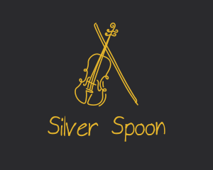 Golden Violin Cello logo design